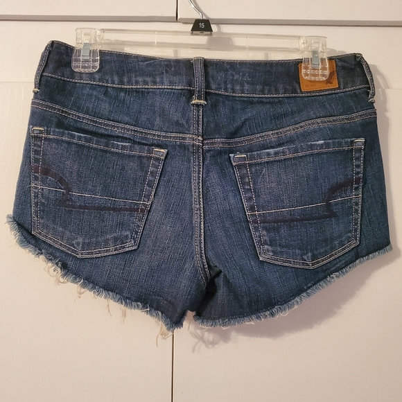 Women's American Eagle Dark Wash Denim Shorts - Picture 6 of 9